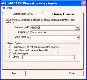 Inventory- Physical- first count in system